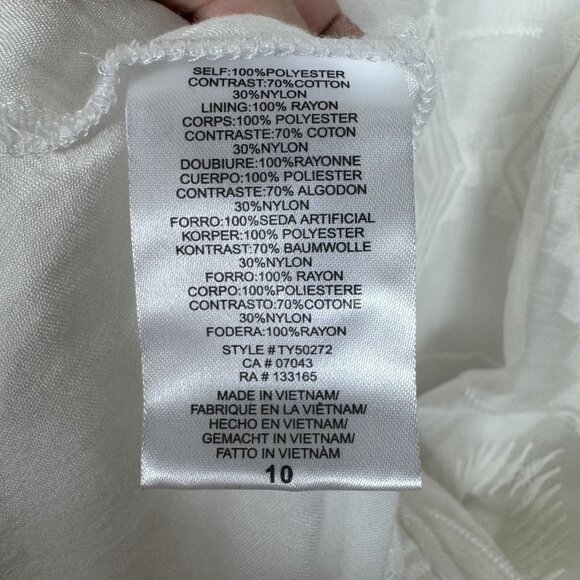 Anthropologie Eri + Ali White Lace Swann Midi Dress Embroidered Victorian 10 - Picture 10 of 13